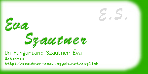 eva szautner business card
